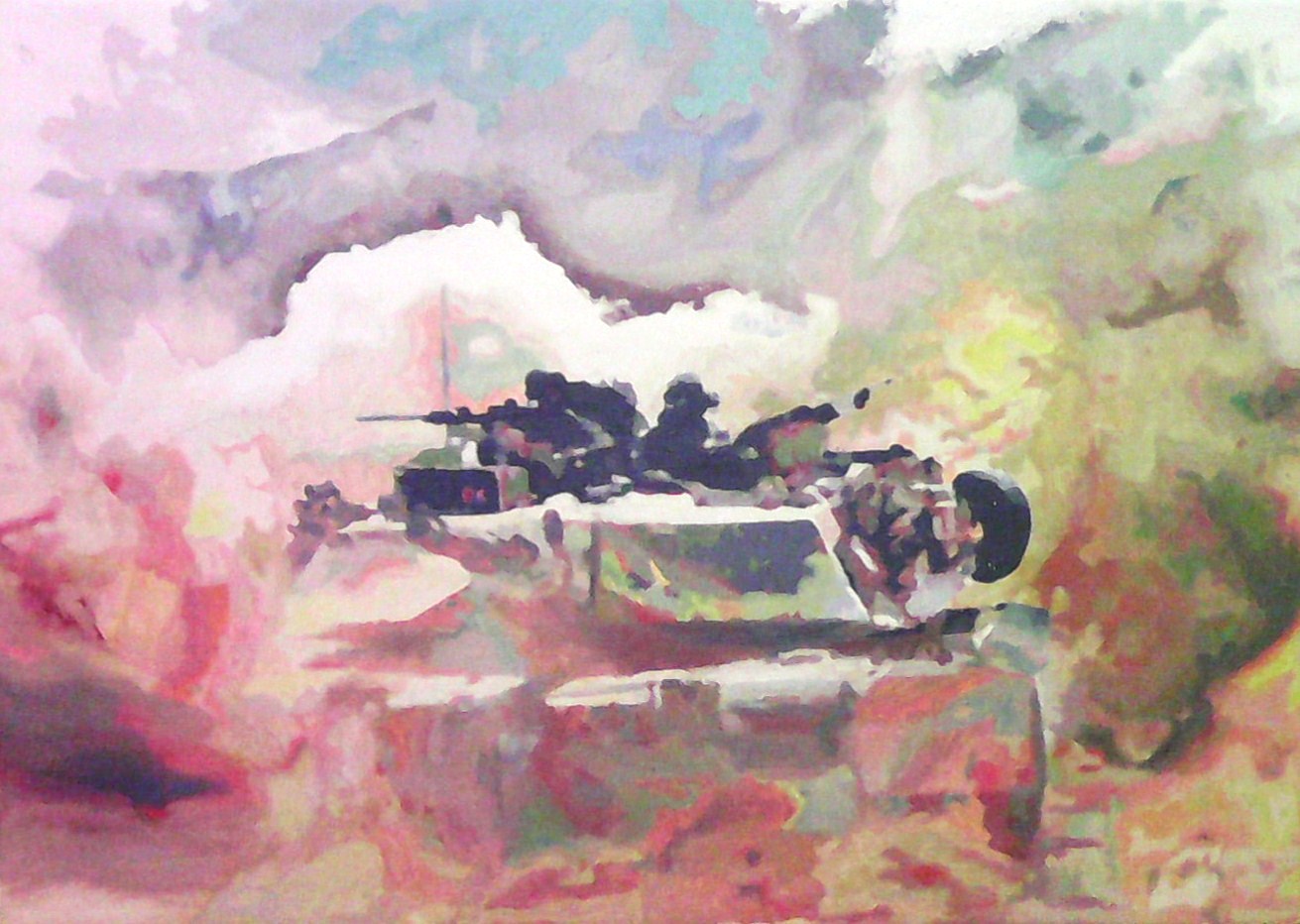 Tank, olej na plátně, 2017